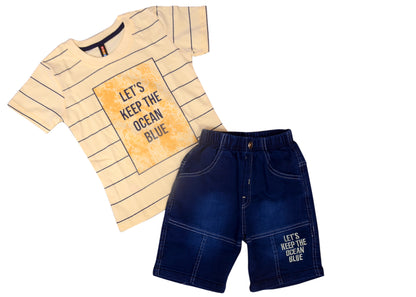 Stylish Clothing Set with Tshirt and Shorts for boys (SK17_3)