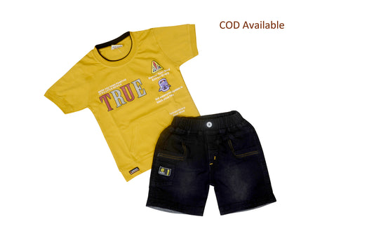 Stylish Baba suit Clothing Set with Tshirt and Shorts for boys (SK16_2)