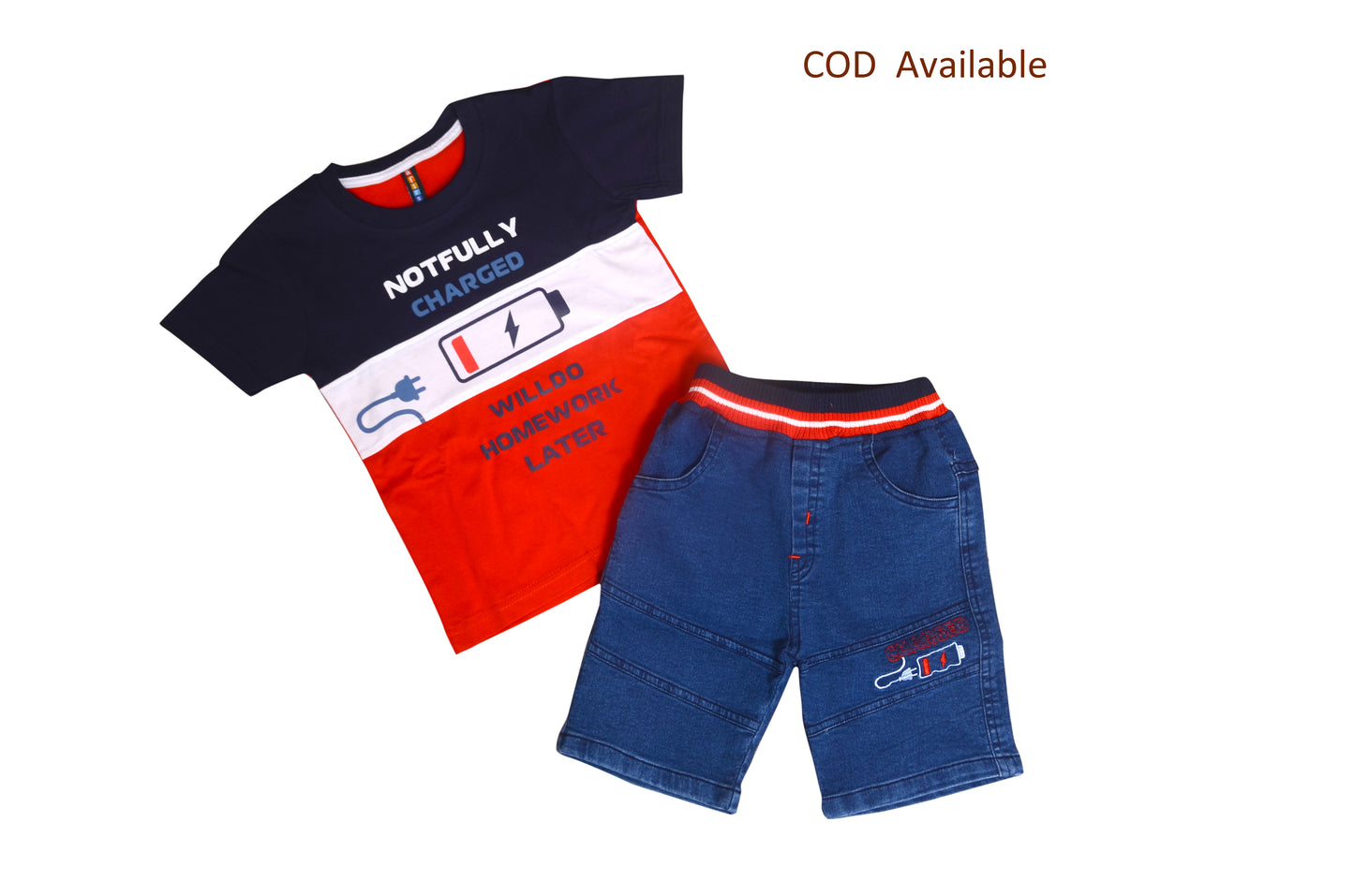 Fabulous Clothing Set with Tshirt and Shorts for boys (SK19_3)