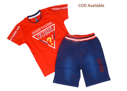 Summer Clothing Set with Tshirt and Shorts for boys (SK6_2)