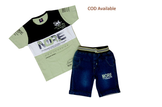 Summer Clothing Set with Tshirt and Shorts for boys (SK14_2)