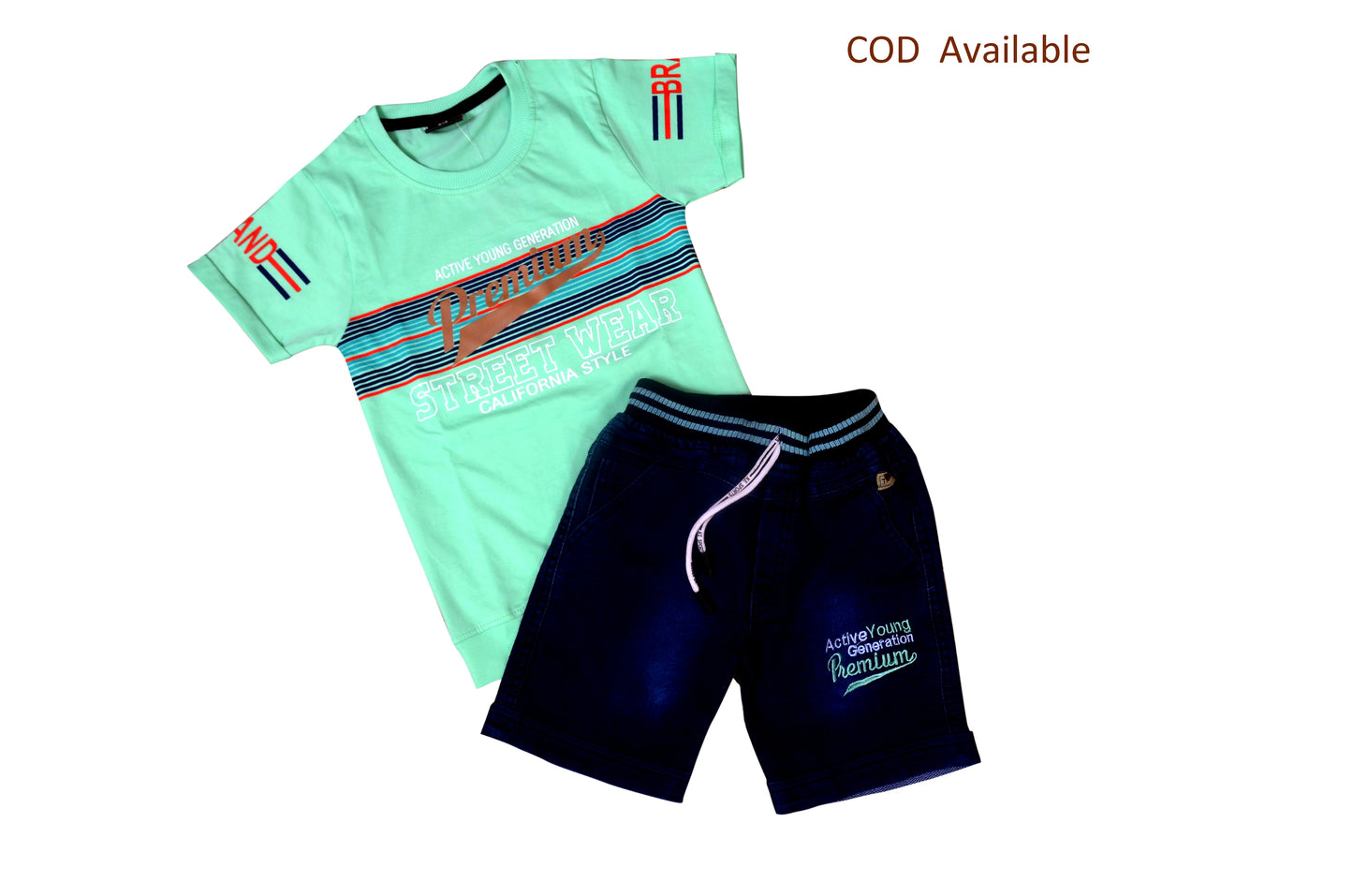 Premium Summer Clothing Set with Tshirt and Shorts for boys  (SK8_3)